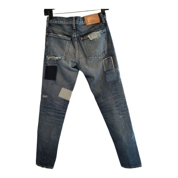 MOUSSY Vintage Laurel Patched Tapered Jeans Size 24 - Picture 2 of 13